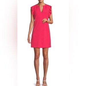 VINCE CAMUTO-NEW-Flutter Sleeve Shift Mini Dress